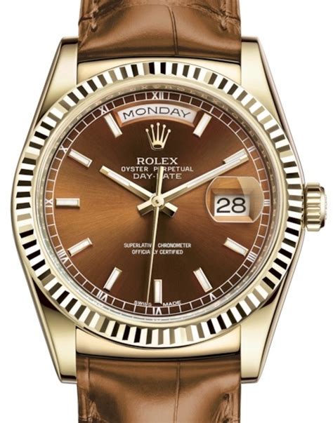 rolex day date leather band|rolex day date 40.